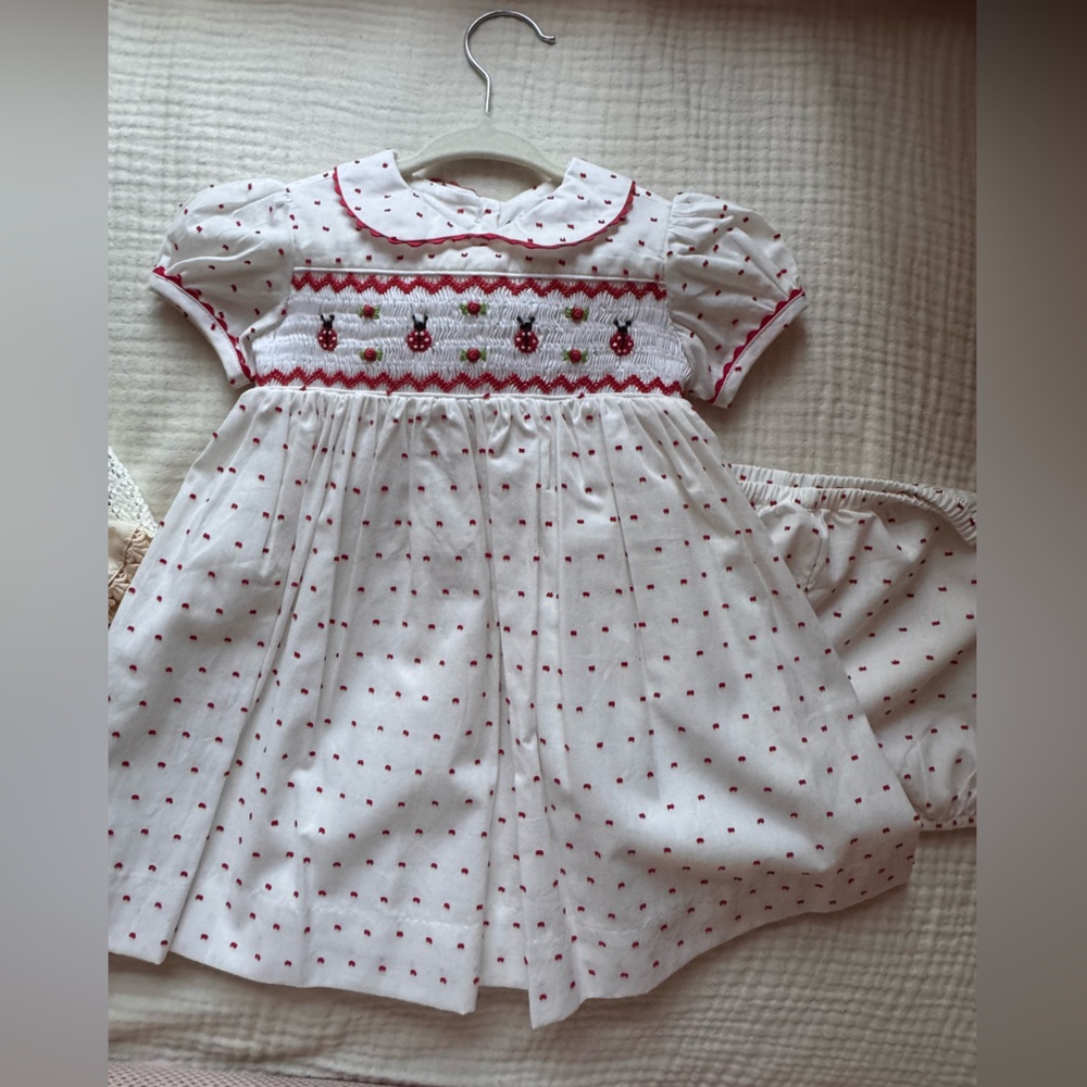 Rachel Riley Ladybug Smocked Dress - Picture 2 of 4